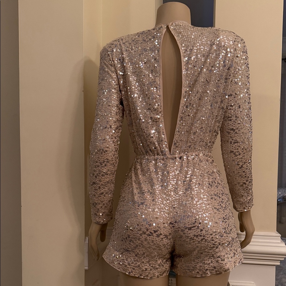 H&M Beige Sequin Wrap Roper - Picture 3 of 4